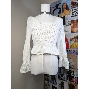 Zara Knit White Top